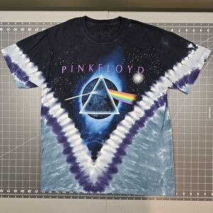Pink Floyd Tshirt Small Liquid Blue Dark Moon Music Band Y2K Streetwear Skater